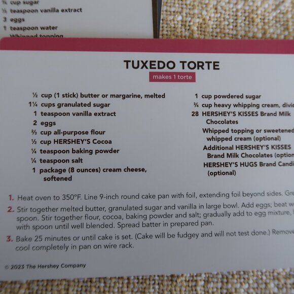 HERSHEY'S Chocolate Tin Box Recipe Card Collection - Picture 4 of 8